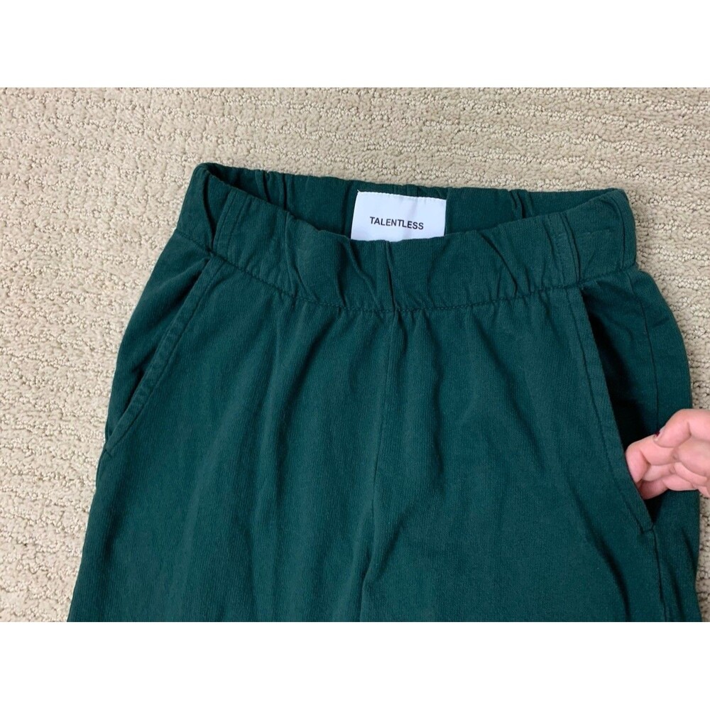 Talentless Womens Green French Terry Elastic Waistband Flare Lounge Pants XS - Picture 6 of 8